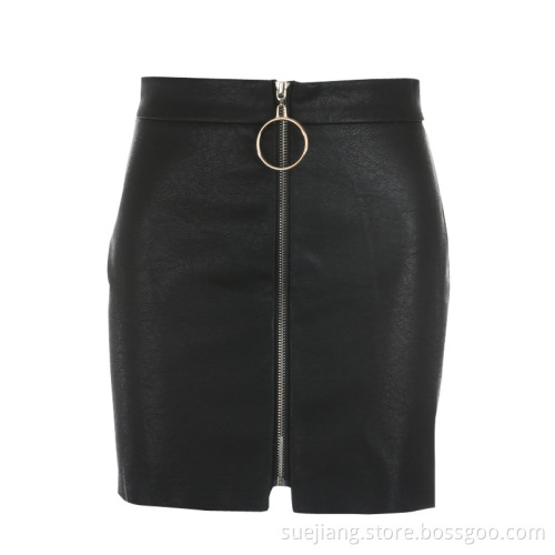 Women Party Skirt New Fashion Summer PU Skirt